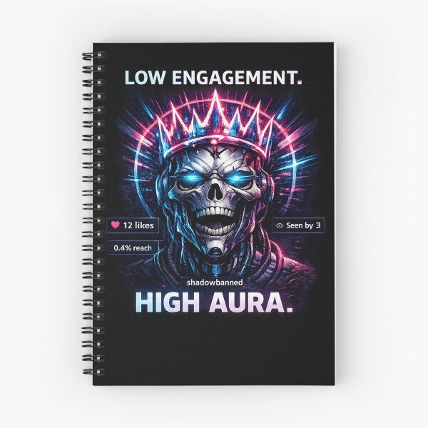 Item preview, Low Engagement High Aura Cyberpunk Skull designed and sold by FocusedPatterns.