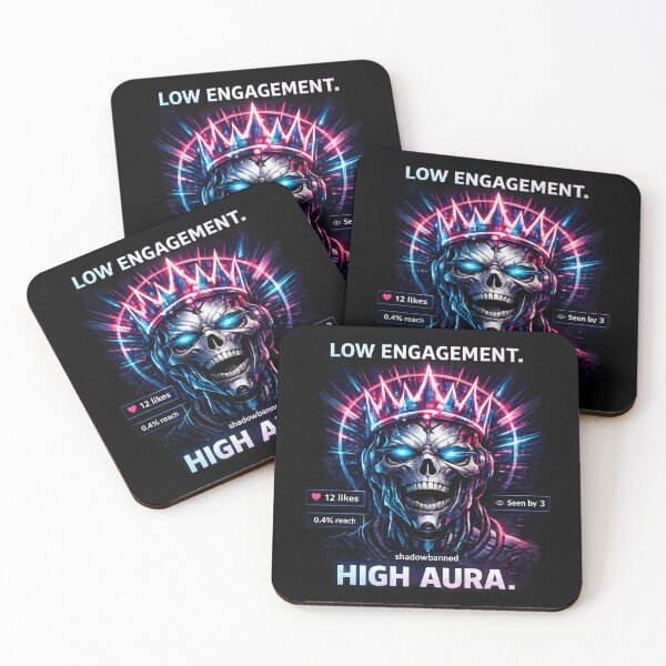 Item preview, Low Engagement High Aura Cyberpunk Skull designed and sold by FocusedPatterns.