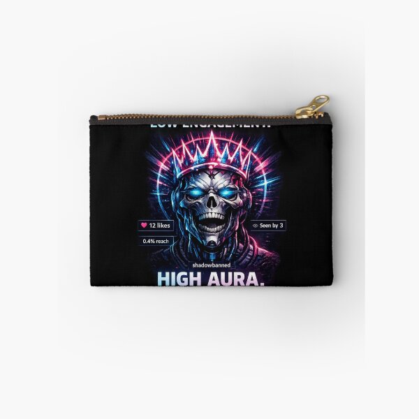 Item preview, Low Engagement High Aura Cyberpunk Skull designed and sold by FocusedPatterns.