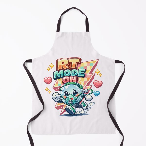 Item preview, RT Mode On Oxygen Mask Clock – Cute Respiratory Therapist Kawaii Mascot Retro Pastel POD Design designed and sold by ClinicalHubs.