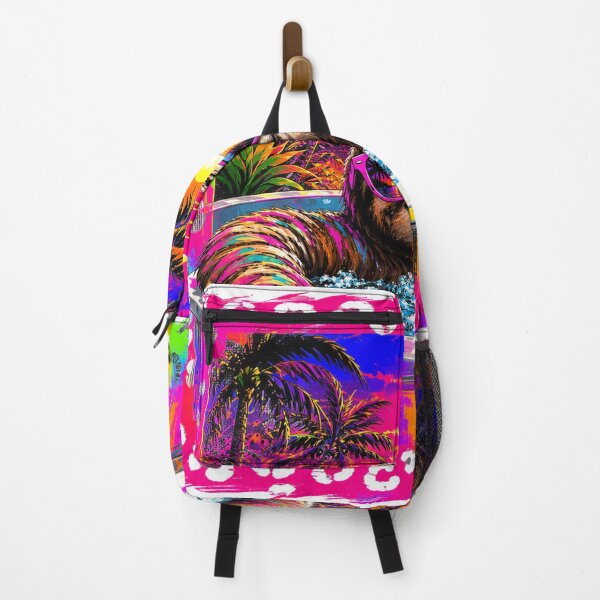 Item preview, Vibrant Cute Sloth Chilling Leopard Print Border Design designed and sold by OlitaMart.