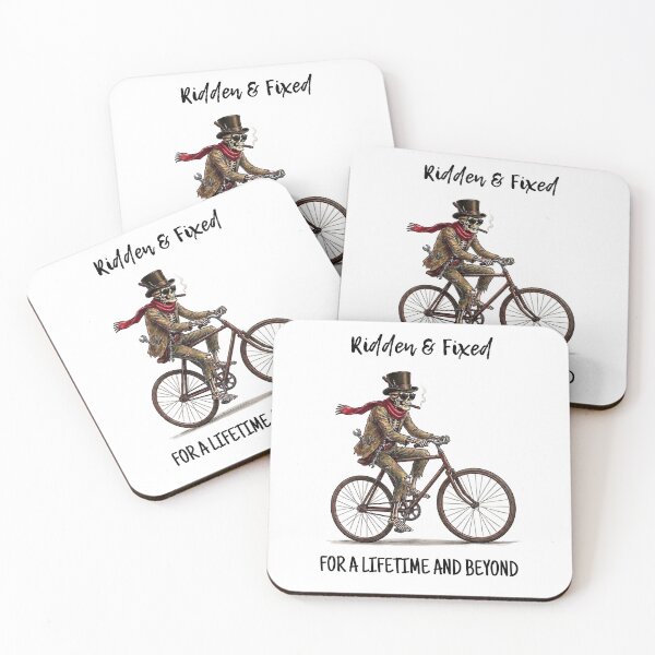Item preview, Ridden & Fixed - Skeleton Cycling Art designed and sold by Stefanrajzer.