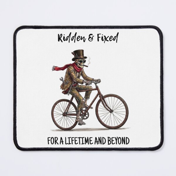 Item preview, Ridden & Fixed - Skeleton Cycling Art designed and sold by Stefanrajzer.