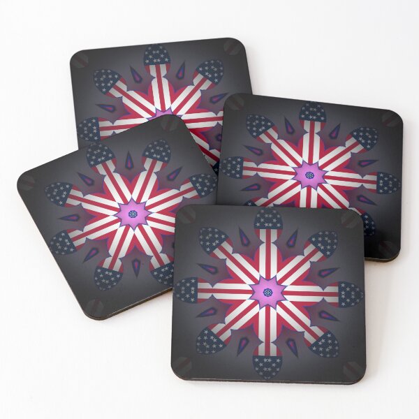 Item preview, American Flag Star Mandala designed and sold by IntelliMindDesigns.