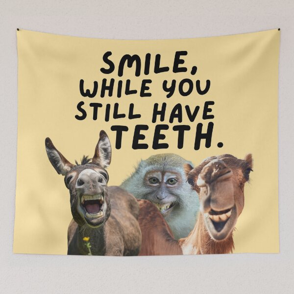Item preview, Smile While You Still Have Teeth Funny B-Day Wish designed and sold by CDPrintsDesigns.