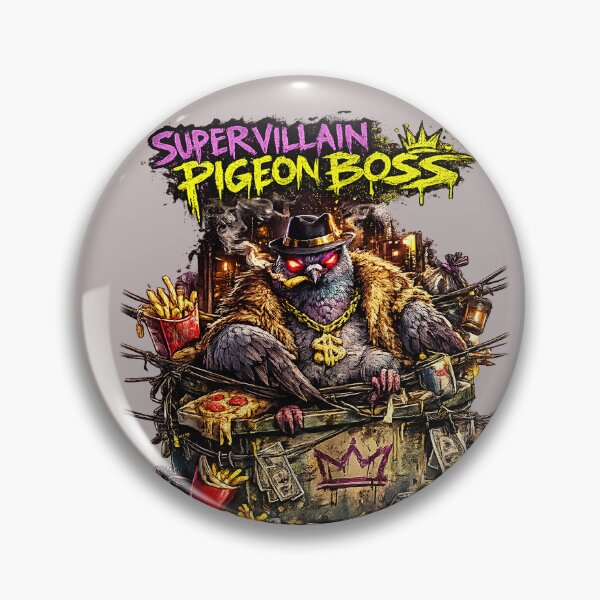Item preview, Super Villain Pigeon Boss – Funny Urban Bird Design designed and sold by RajkaLunari.