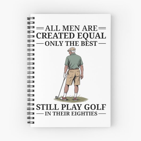 Item preview, All Men Are Created Equal Best Golf in Their 80s Black Text designed and sold by ProjectSingto.