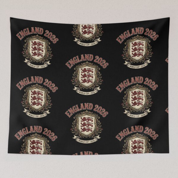 Item preview, England 2026 — Three Lions Heraldic Shield World Cup Retro designed and sold by David Mateo ArtWorks.