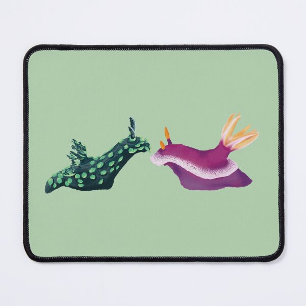Item preview, Nudibranch duo - sea slug - green designed and sold by Poulpimousse.