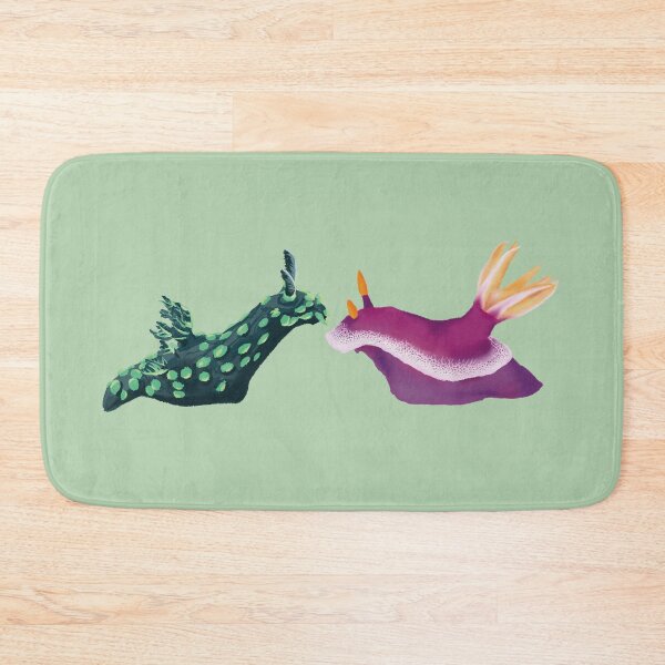 Item preview, Nudibranch duo - sea slug - green designed and sold by Poulpimousse.