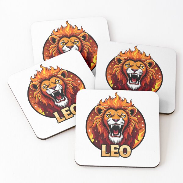 Item preview, Fierce Leo Zodiac Fire Lion Badge designed and sold by Zodiac Celestial Art.