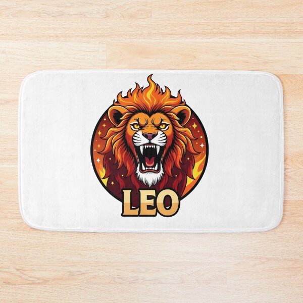 Item preview, Fierce Leo Zodiac Fire Lion Badge designed and sold by Zodiac Celestial Art.
