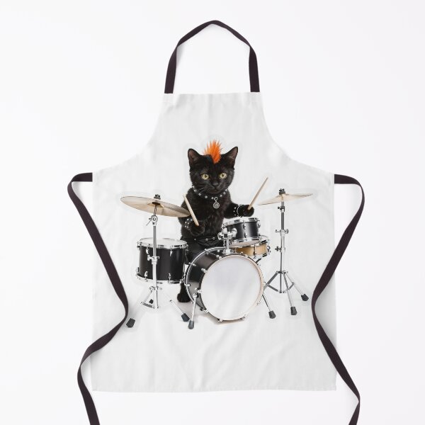 Item preview, Punk Rock Black Cat Drummer designed and sold by Winking-Kitten.