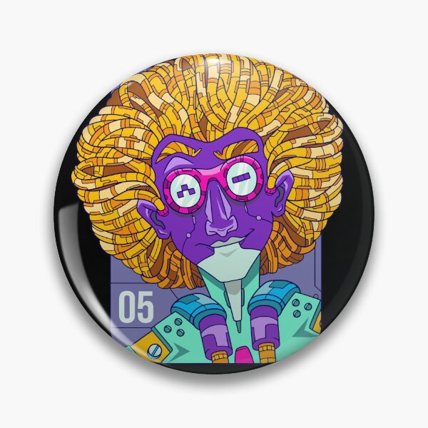Item preview,  Cyberpunk Sci Fi Character 05 Neon Golden Afro VR Goggles Futuristic Art designed and sold by DERA RAY.
