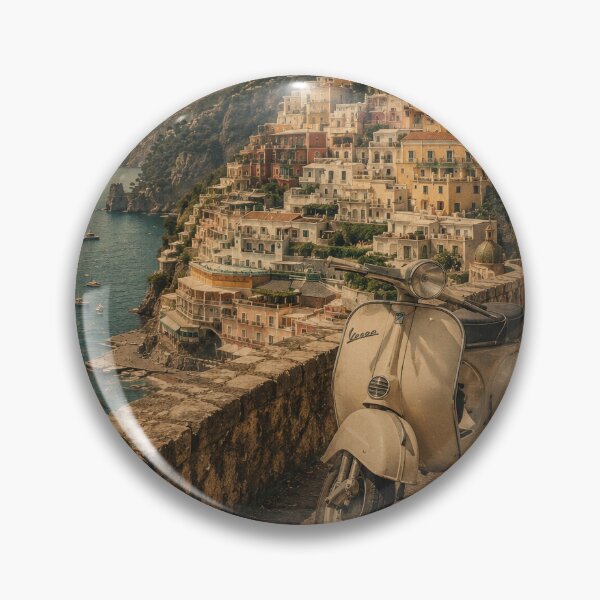 Item preview, Amalfi Coast Vintage Travel Poster | La Dolce Vita Italy Vespa Retro Summer designed and sold by ValentinaHramov.
