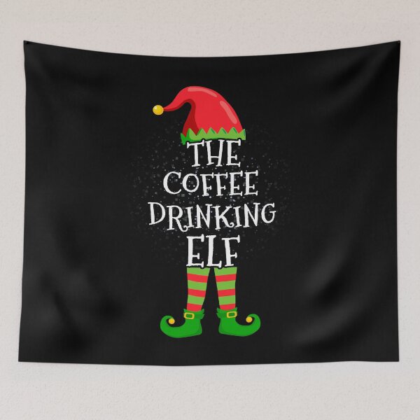 Item preview, Coffee Drinking Elf Family Matching Christmas Group Funny Gift designed and sold by CosmoKitsch.