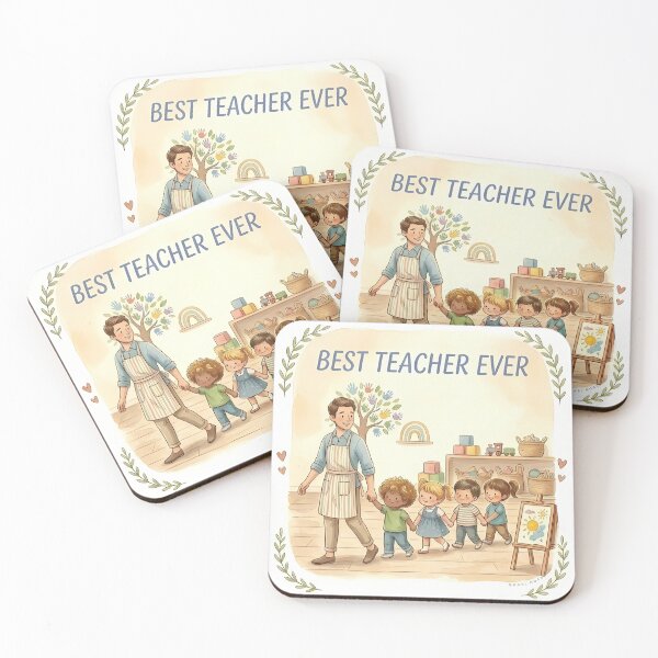 Item preview, BEST TEACHER EVER | Daycare Educator Gift - Cute Nursery Art designed and sold by QuasiBoss.