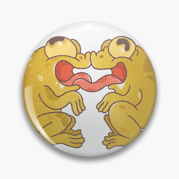 Item preview, Two Frogs Kissing With Tongues Out designed and sold by tavillustration.