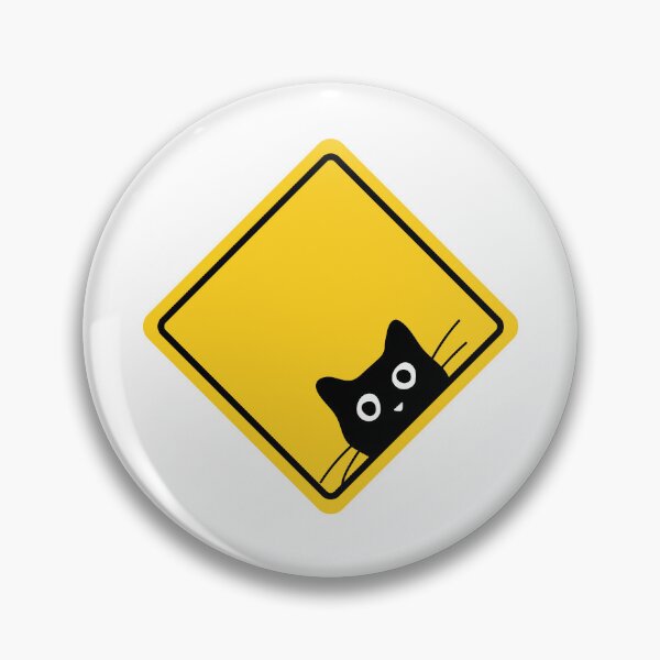 Item preview, Black Funny Sneaky Cat Warning Sign Beware of Cats US Road Sign designed and sold by Artycom.