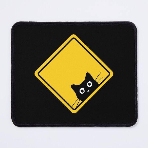 Item preview, Black Funny Sneaky Cat Warning Sign Beware of Cats US Road Sign designed and sold by Artycom.