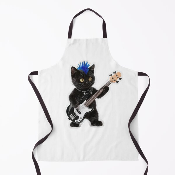 Item preview, Punk Rock Black Cat Bass Guitarist designed and sold by Winking-Kitten.