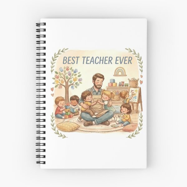 Aperçu de l'œuvre BEST TEACHER EVER | Daycare Educator Gift - Cute Nursery Art créée et vendue par QuasiBoss.