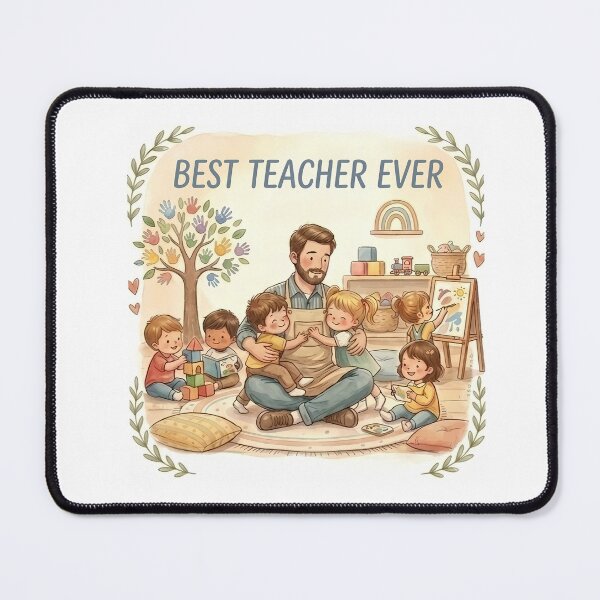 Item preview, BEST TEACHER EVER | Daycare Educator Gift - Cute Nursery Art designed and sold by QuasiBoss.
