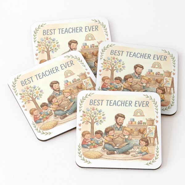 Item preview, BEST TEACHER EVER | Daycare Educator Gift - Cute Nursery Art designed and sold by QuasiBoss.