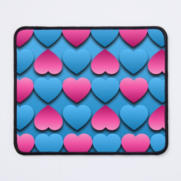 Item preview, Pink Blue Heart Pattern Design designed and sold by IntelliMindDesigns.