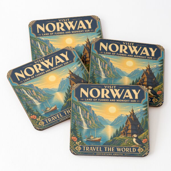 Item preview, Norway Vintage Travel Poster designed and sold by amithc.