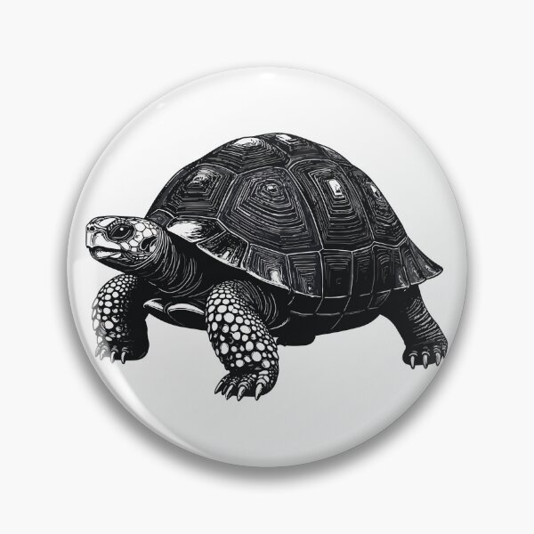 Item preview, Detailed Tortoise Line Art Print - Minimalist Realistic Turtle Illustration Aesthetic Wildlife Black Background Wall Art designed and sold by BestChoiceService.