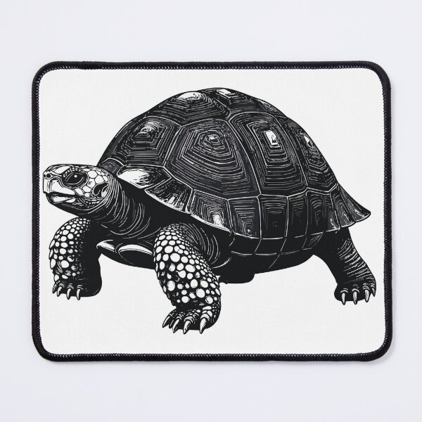 Item preview, Detailed Tortoise Line Art Print - Minimalist Realistic Turtle Illustration Aesthetic Wildlife Black Background Wall Art designed and sold by BestChoiceService.