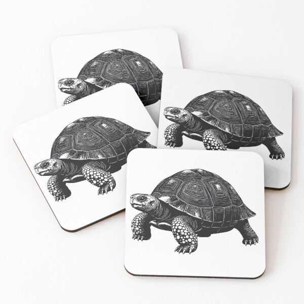 Item preview, Detailed Tortoise Line Art Print - Minimalist Realistic Turtle Illustration Aesthetic Wildlife Black Background Wall Art designed and sold by BestChoiceService.