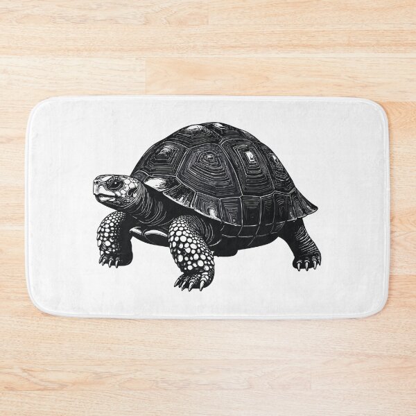Item preview, Detailed Tortoise Line Art Print - Minimalist Realistic Turtle Illustration Aesthetic Wildlife Black Background Wall Art designed and sold by BestChoiceService.
