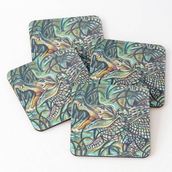 Item preview, Crocodile in a swamp designed and sold by AnnieHines.