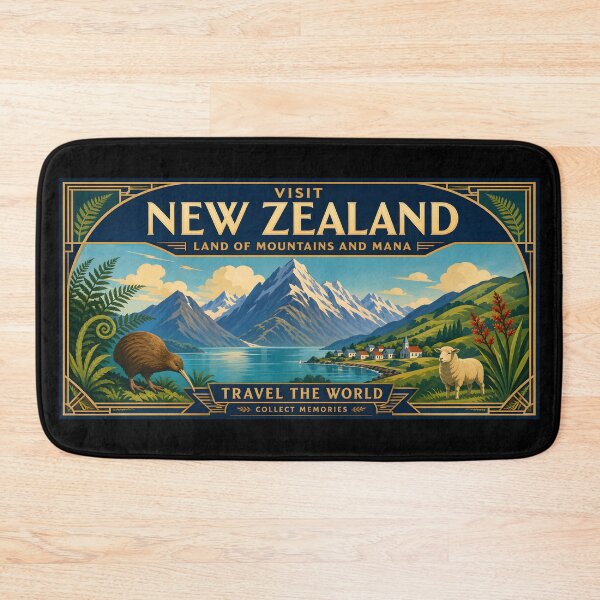 Item preview, New Zealand Vintage Travel Poster designed and sold by amithc.