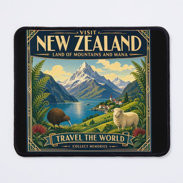 Item preview, New Zealand Vintage Travel Poster designed and sold by amithc.