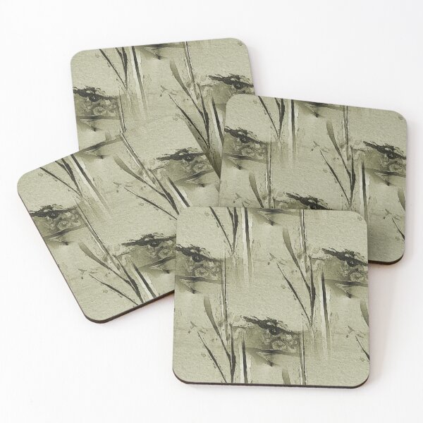 Item preview, Eyes Amongst The Foliage Abstract in Olive Green designed and sold by Artistestella.