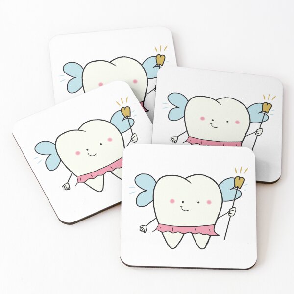 Item preview, Cute Tooth Fairy Girl Cartoon - Kawaii Dental Character with Magic Wand for Kids Dentist Rewards Stickers & Gifts designed and sold by karolaart.