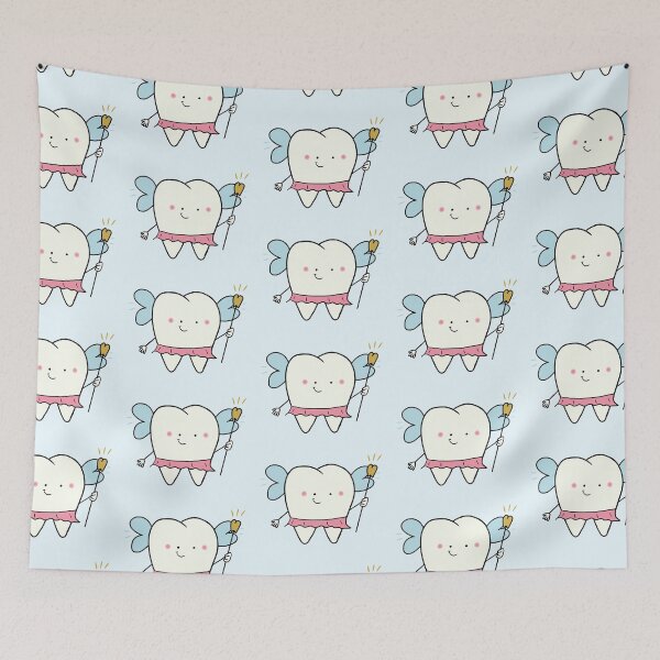 Item preview, Cute Tooth Fairy Girl Cartoon - Kawaii Dental Character with Magic Wand for Kids Dentist Rewards Stickers & Gifts designed and sold by karolaart.
