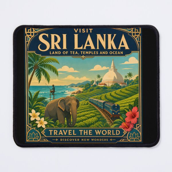 Item preview, Sri Lanka Vintage Travel Poster Art designed and sold by amithc.