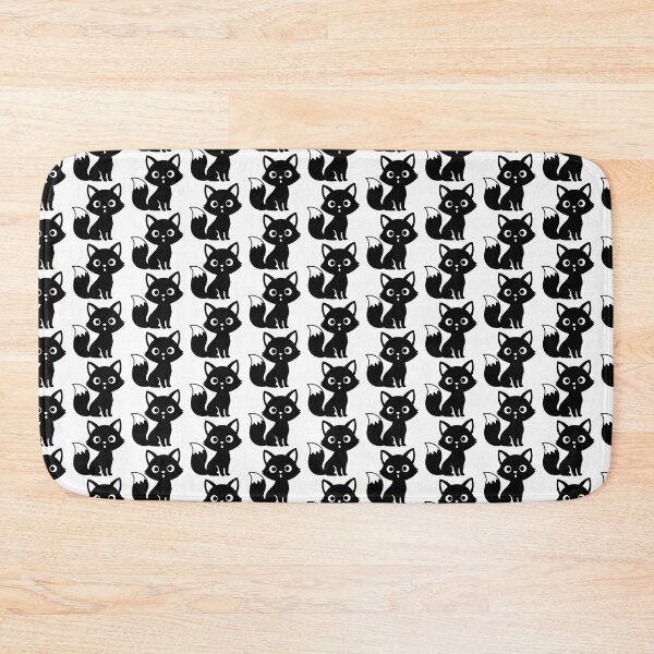 Item preview, Cute Surprised Black Cat Sticker - Kawaii Spooky Silhouette Fox Print Minimalist Void Cat Black Background Wall Art designed and sold by BestChoiceService.