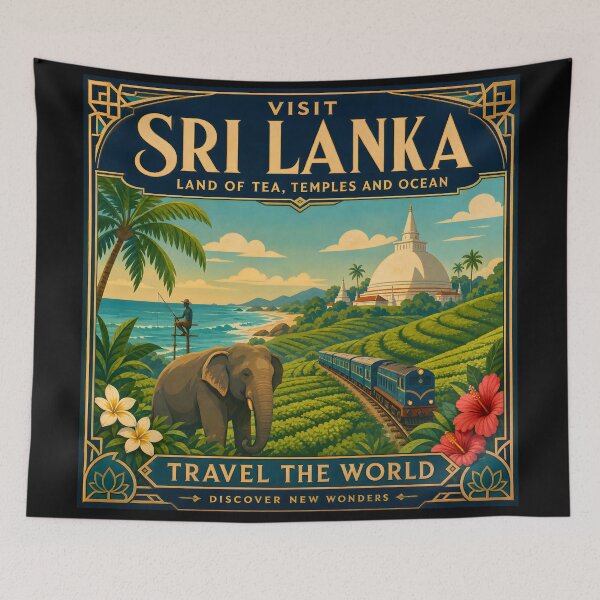 Item preview, Sri Lanka Vintage Travel Poster Art designed and sold by amithc.