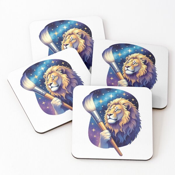 Item preview, Cosmic Lion Artist Emblem designed and sold by Zodiac Celestial Art.