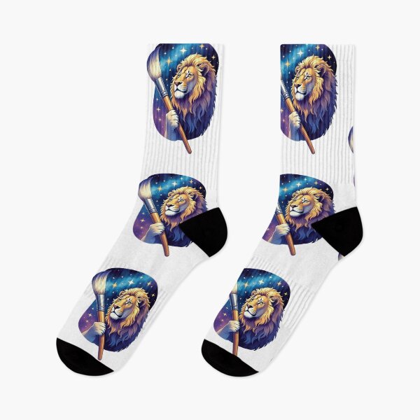 Item preview, Cosmic Lion Artist Emblem designed and sold by Zodiac Celestial Art.