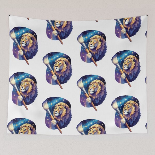 Item preview, Cosmic Lion Artist Emblem designed and sold by Zodiac Celestial Art.