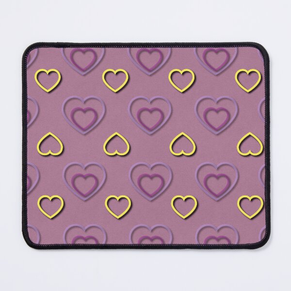 Item preview, Pink Purple Gold Heart Pattern designed and sold by IntelliMindDesigns.