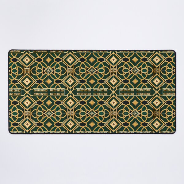 Item preview, Old Money Geometric Pattern – Elegant Gold & Emerald Design designed and sold by Ve state official.