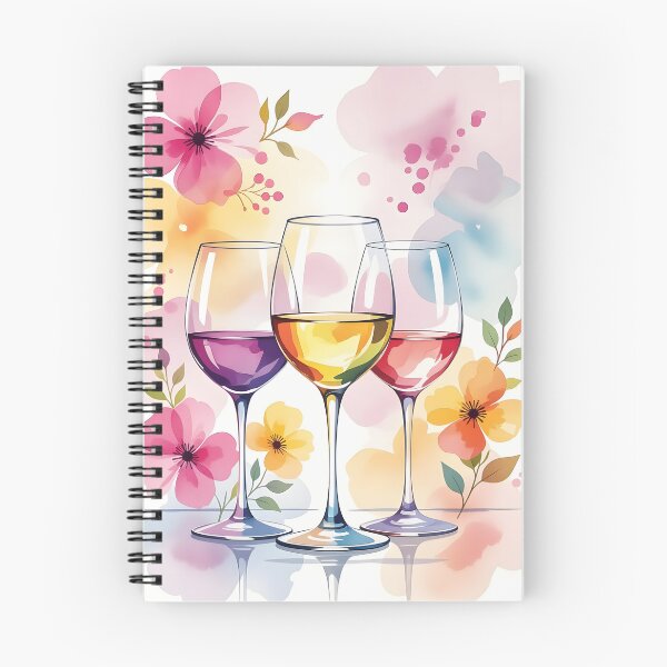 Item preview, Wine glasses with floral watercolors designed and sold by Ponted.