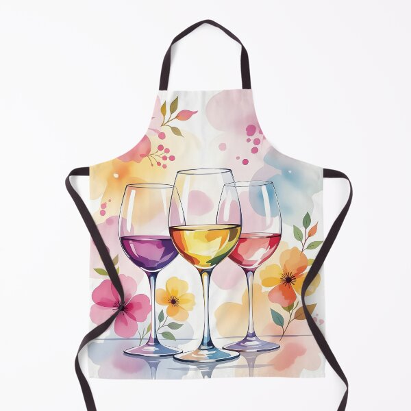 Item preview, Wine glasses with floral watercolors designed and sold by Ponted.